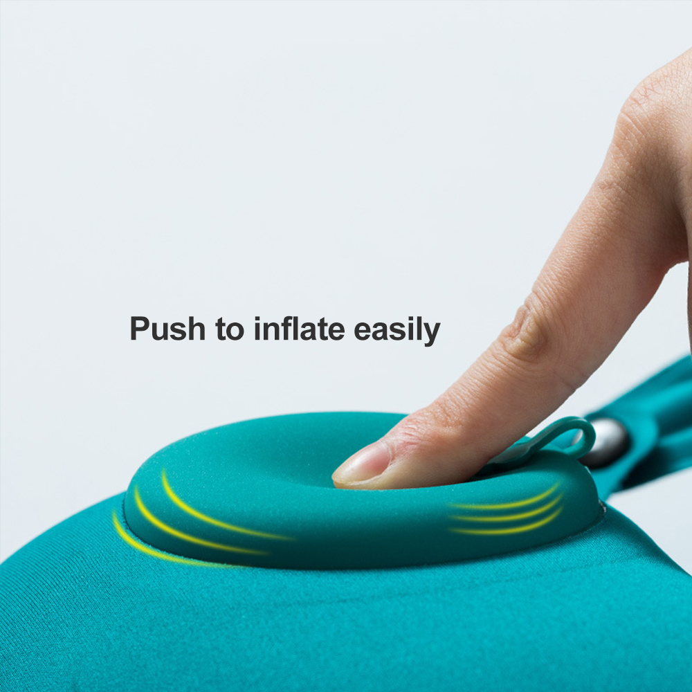 Almohada inflable en forma de U, cojín de protección para el cuello, reposacabezas portátil, soporte para cabeza y cuello,
