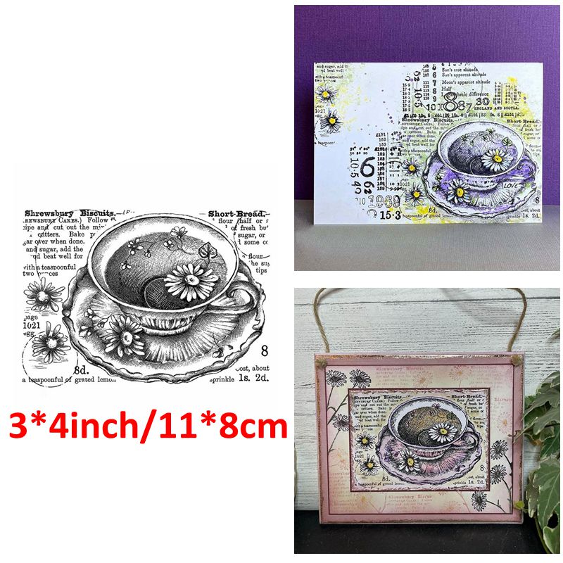 Clear Stamps Adorable Alpaca Penguin Cat Wolf Bird Complex Word Code Flower Tea DIY Scrapbooking Craft Cards: 1