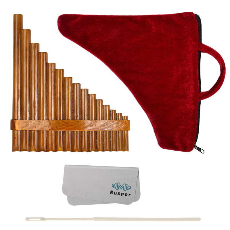 Flauta de Pan marrón china, instrumento Musical clave G, tubos de Pan, instrumento de viento de madera