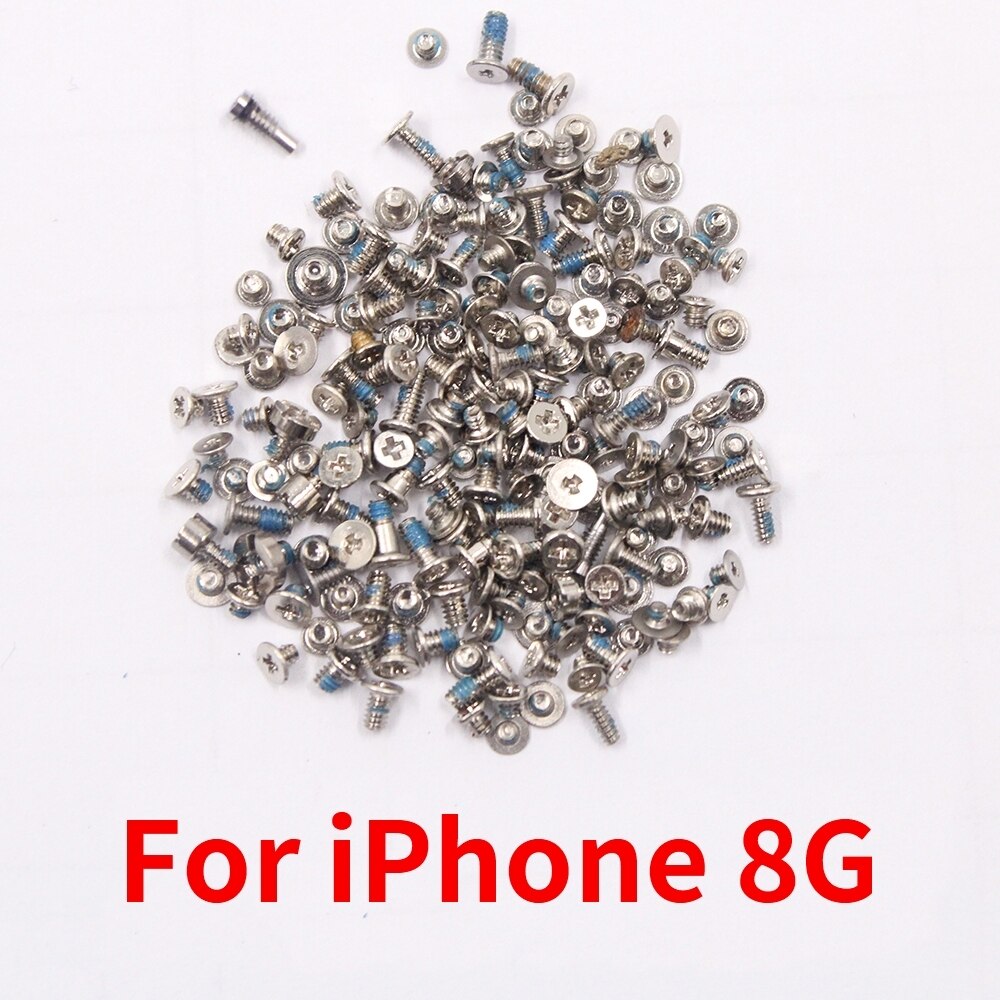 PINZHENG-Kit completo de tornillos para iPhone, juego de tornillos de repuesto, 2 tornillos de base inferior, accesorios, Perno de reparación, 7Plus, 8Plus: For iPhone 8G