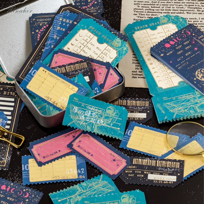 Papel de Material de tickets con función universal, organizador de álbumes de fotos para manualidades, álbumes de recortes de papel Vintage decorativos DIY