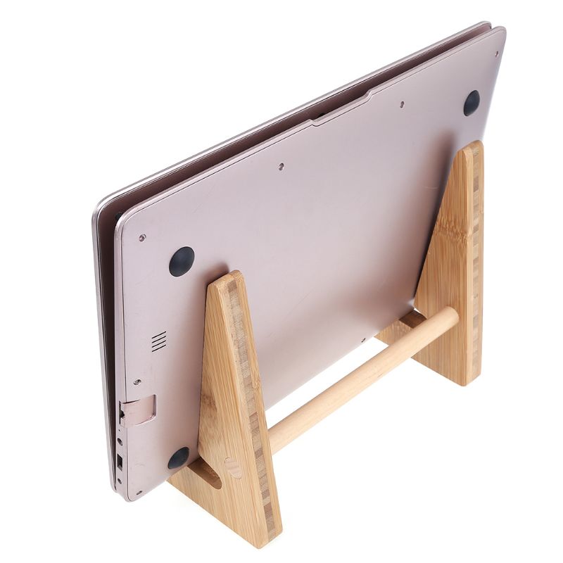 Laptop Holder Keyboard Detachable Desk Stand Wooden Mount Foldable Portable for Apple Macbook Tablet PC Notebook 15"-17"