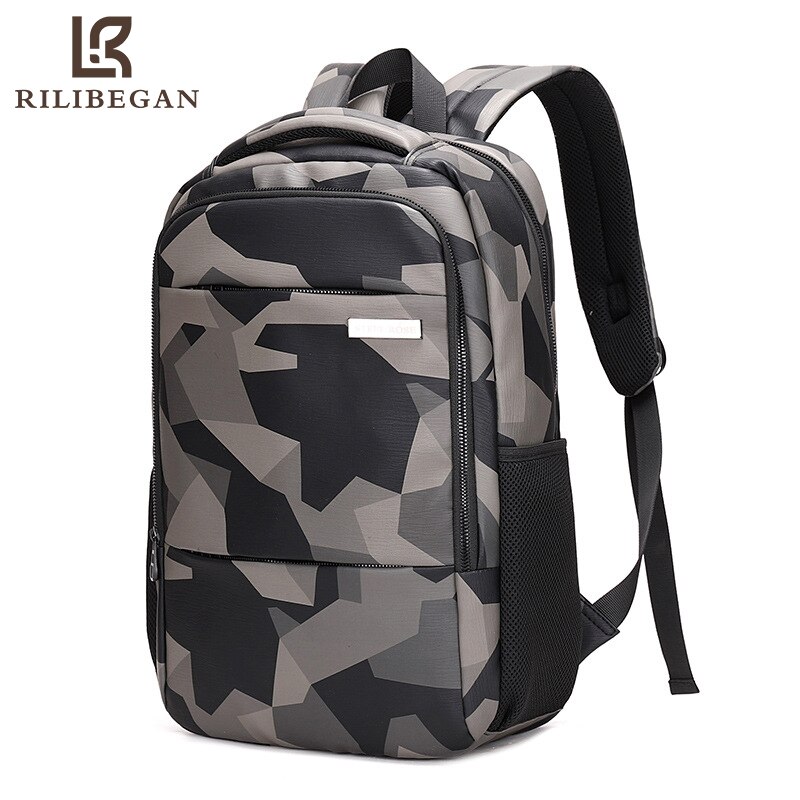 Casual Camouflage Nylon Men Backpack Business Laptop Backpack Men Waterproof Travel Backpack Bag Male Computer Bag