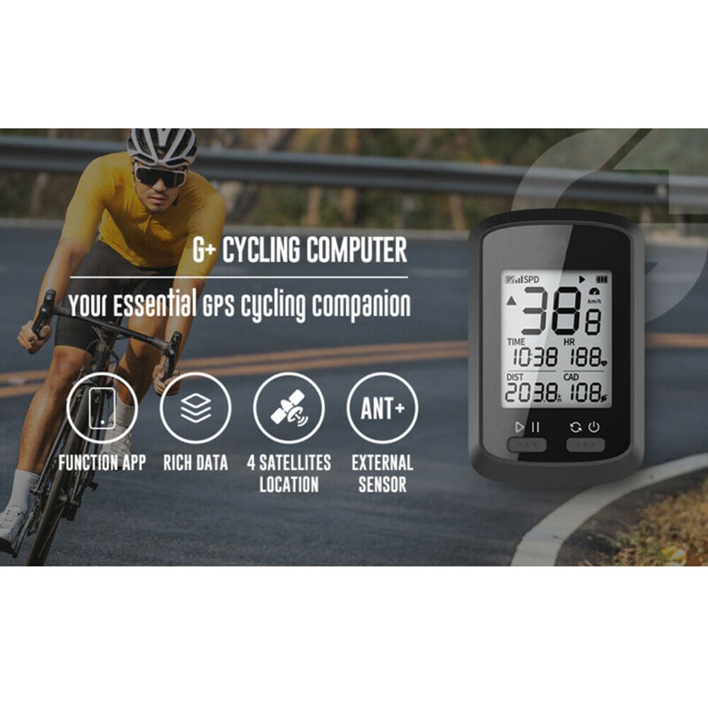 Bicycle Computer G+ GPS SMART BIKE CYCLING COMPUTER Bluetooth Stopwatch LCD Display Waterproof IPX7 Digital Display