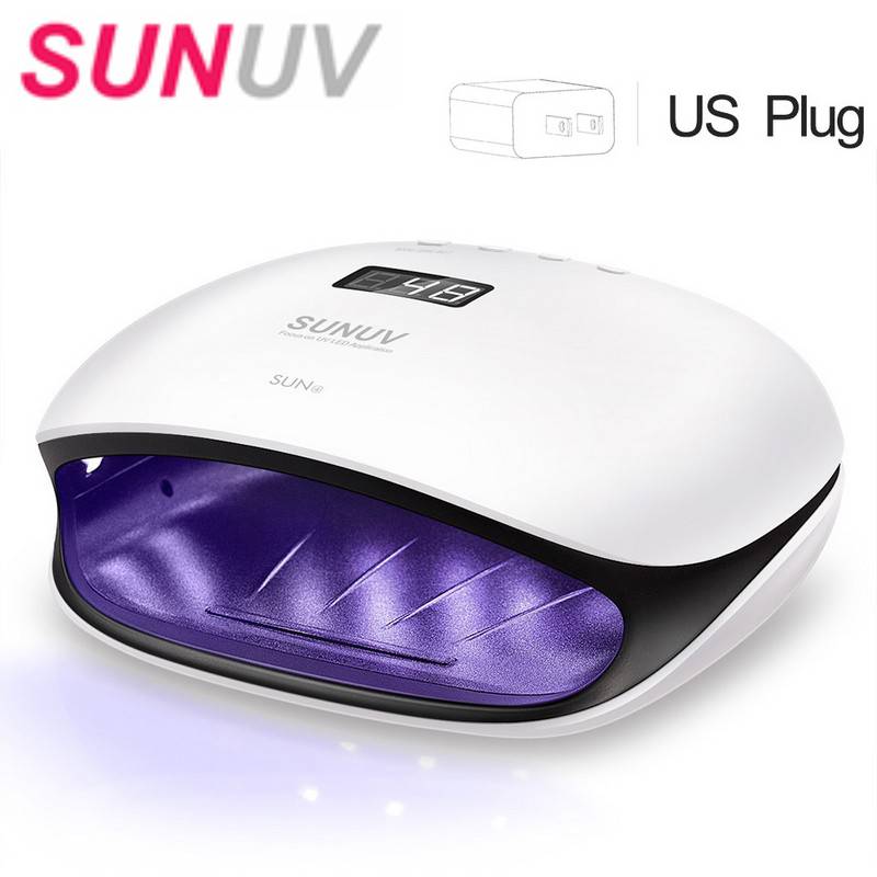 Sunuv sun 4/ sun 4s 48w uv led lampor nageltork lampa med lcd display smart uv fototerapi nagelkonst manikyrverktyg damer: Sol 4 us kontakt