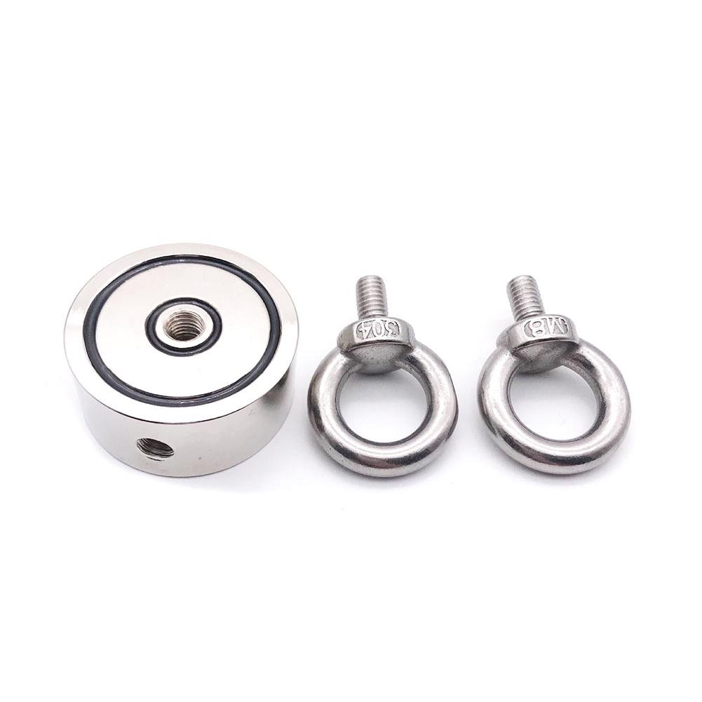 Super Starke Magnet doppelseitige Leistungsstarke Neodym Magnete magnetisch Suche Bergung Angeln Haken Magneten Aimant 80Kg 120Kg 200kg