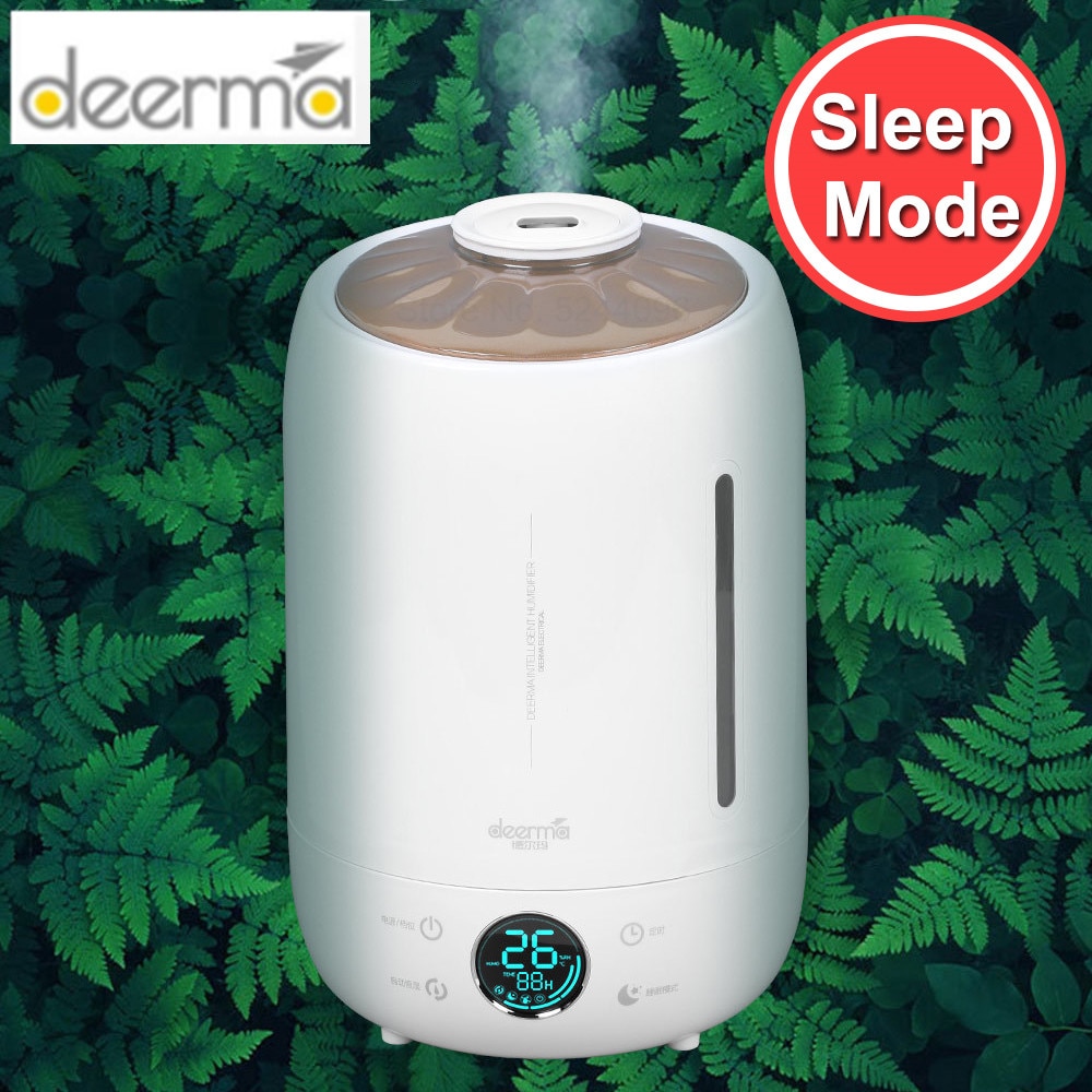 Deerma Air Humidifier F500 Aroma Diffuser Oil Ultrasonic Fog 5l Quiet Aroma Mist Maker Led Touch Screen Home Water Diffuser