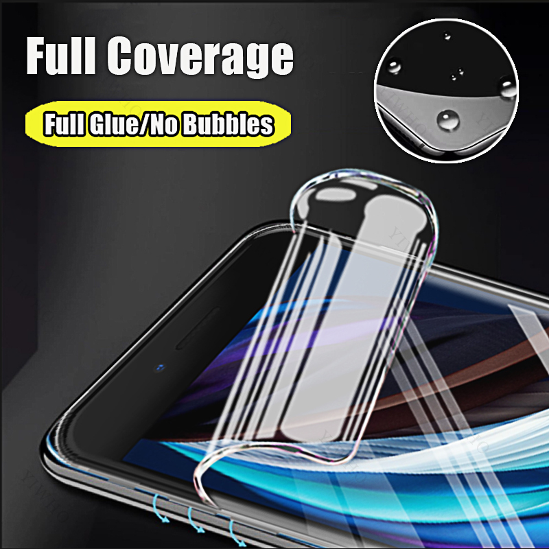 4-1 stk 6s til apple iphone 8 7 6 plus se skærmbeskytter fuldklæbende hydrogelfilm til iphone 8 plus 7 plus  se2022 se2020
