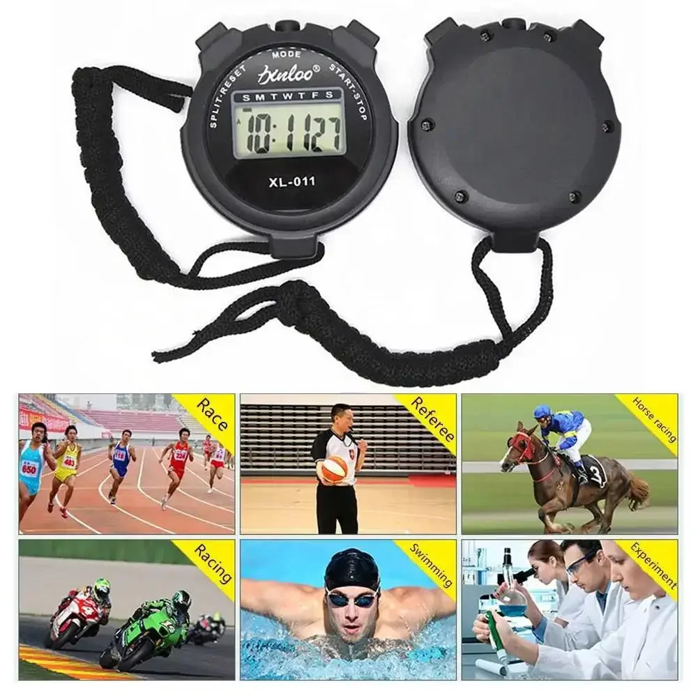 Cronómetro deportivo de mano multifuncional, pantalla Digital, contador de temporizador de Fitness