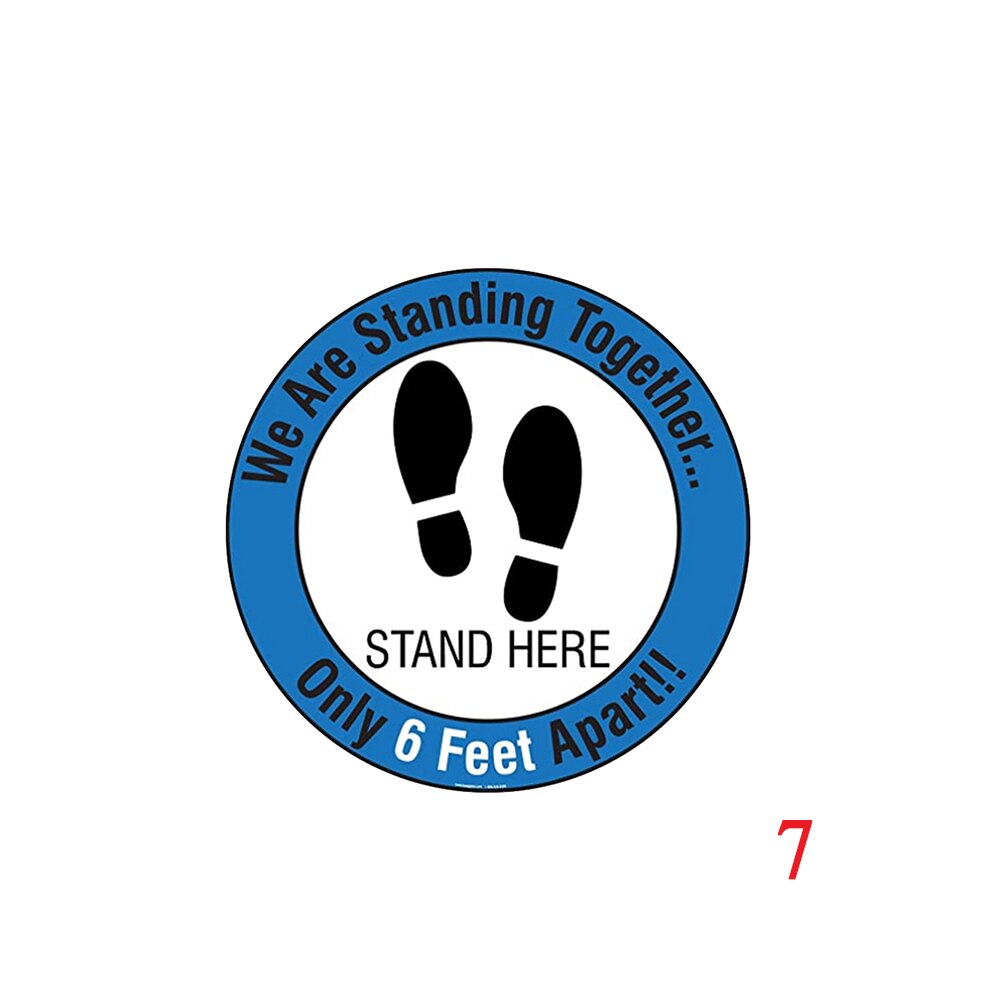 Social Distancing Floor Sticker Indoor Outdoor Ground Sticker Safety Floor Sign Decal Sticker Protece distancing Stickers: 7