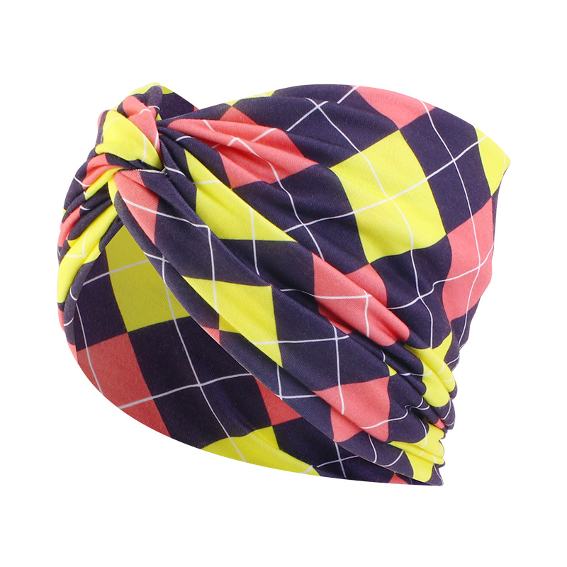 Bandeau torsadé imprimé africain pour femmes, bandeau élastique de sport, écharpe pour cheveux, large bandeau extensible, accessoires pour cheveux: YELLOW