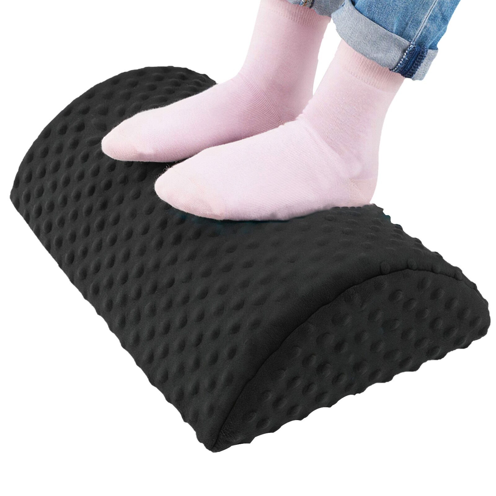 Cojín reposapiés de espuma de alta densidad, espuma ergonómica para reposapiés debajo del escritorio, masaje de superficie texturizada y cuentas antideslizantes para la oficina en casa: Default Title
