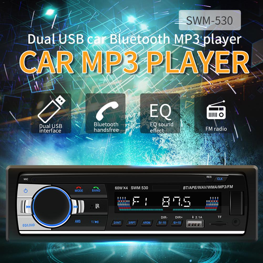 Autoradio multifonctions avec télécommande, lecteur MP3, Bluetooth, mains libres, chargement de voiture, carte MP3, RADIO, appel,