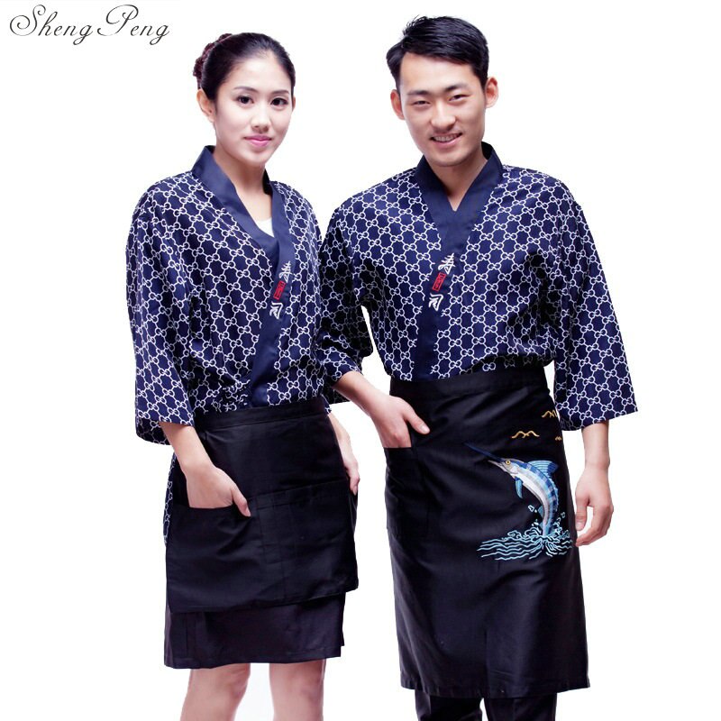 Food Service restaurant waitress uniforms japanese restaurant uniforms waitress uniform women man japan restaurant uniforms Q414
