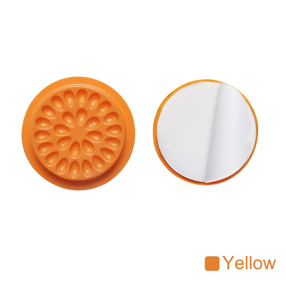 10 stücke Kleber Dichtung Pad Für Wimpern Verlängerung Transparent Kleber Halter Wimpern Kleber Kunststoff Kleber Palette Paste Eeyelash Werkzeuge: Yellow With Base
