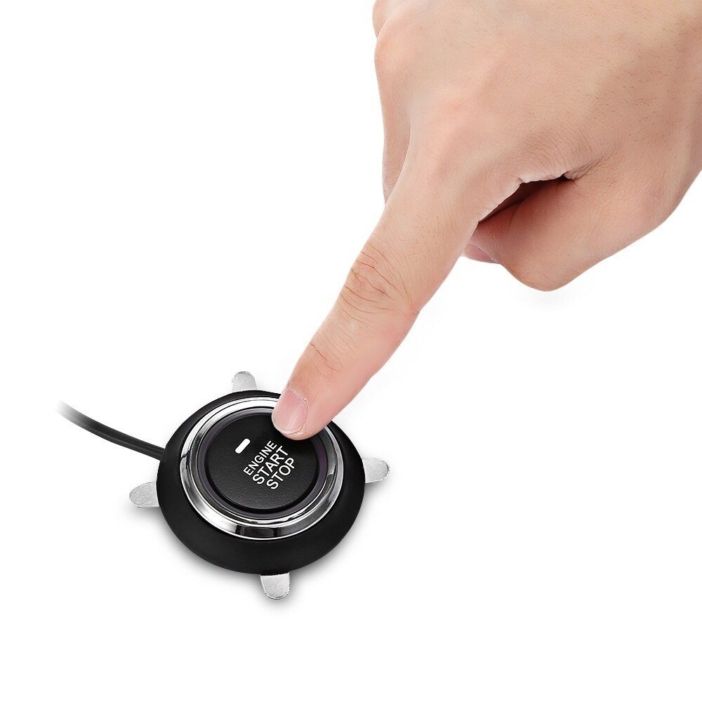 12V Universal Push Start Stop Button Smart Key RFID Car Alarm Push Button Start Keyless Transponder Immobilizer