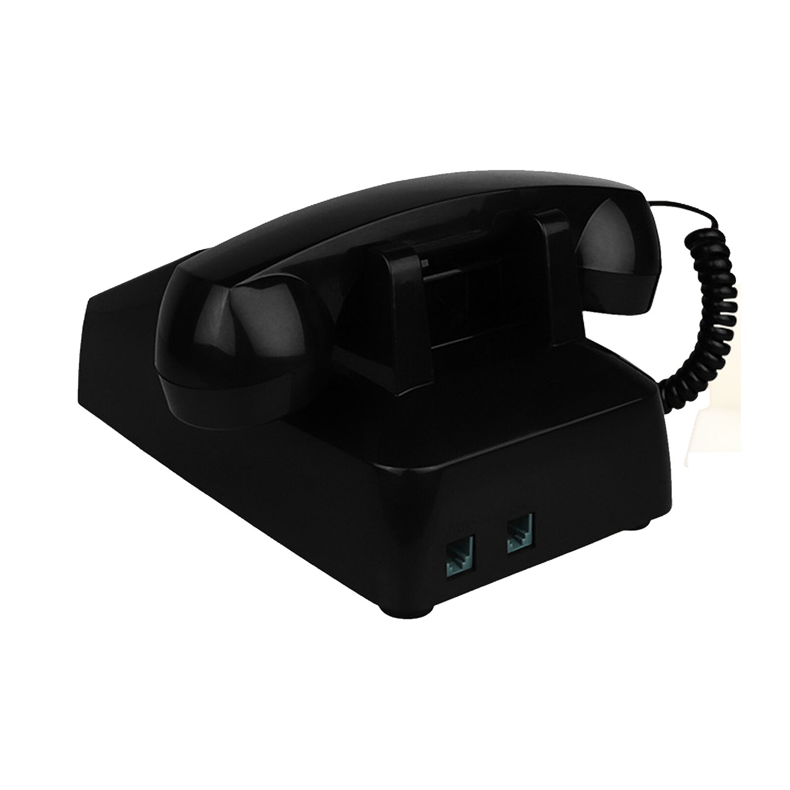 Black Landline Phones with Loud Ring for Home Office Hotel School Corded Single Line Heavy Desktop Basic Telephone for Seniors