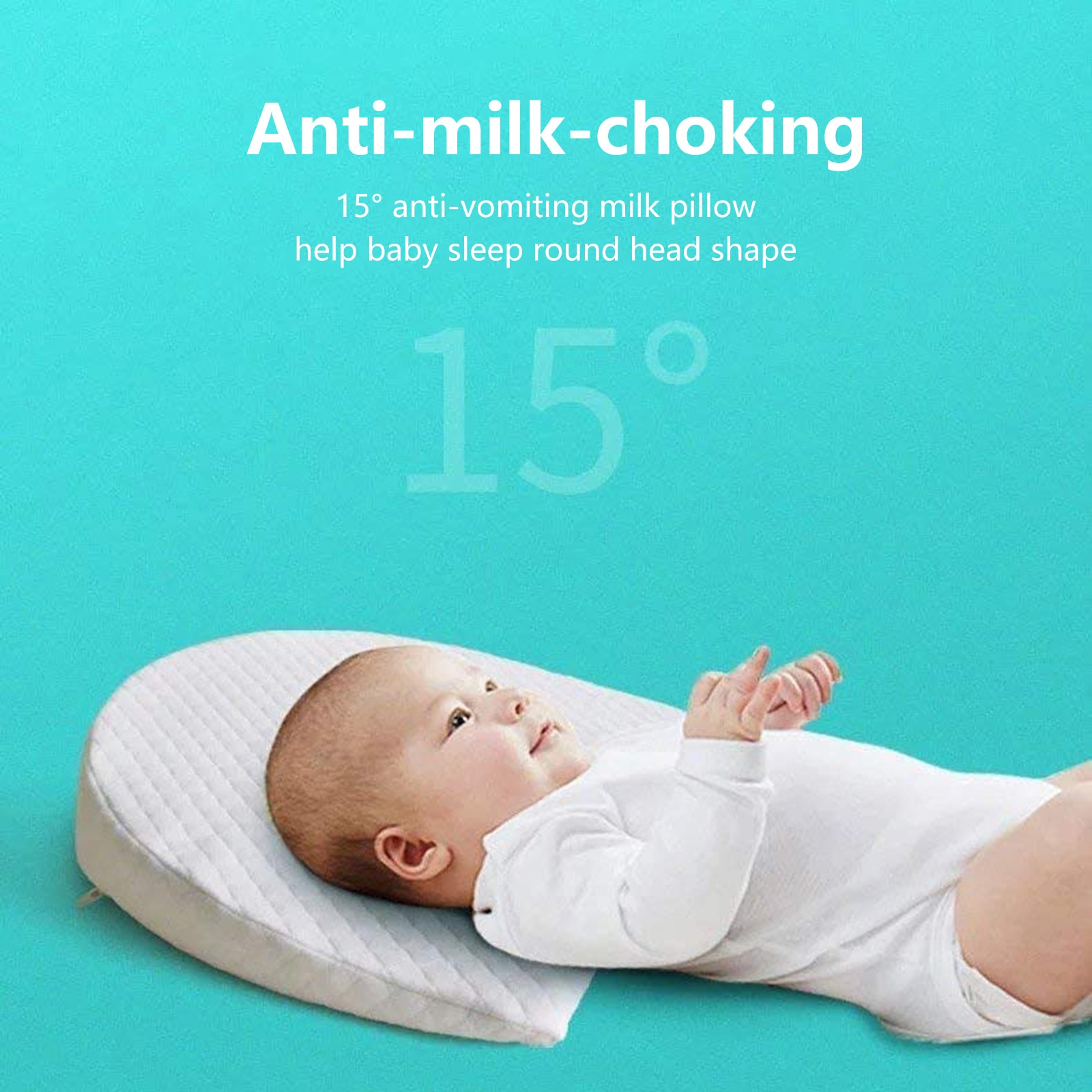 Baby Sleep Positioner Prevention Flat Head Anti Reflux Raised Colic Pillow Sleeping Improvement Cushion