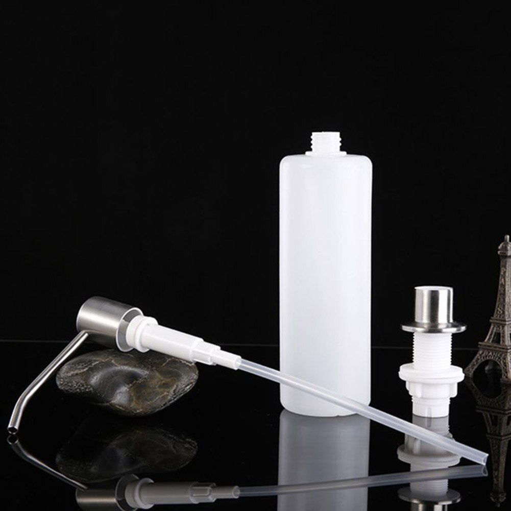 Dispensador de jabón líquido para fregadero, dispensador de jabón para fregadero de 300ml, dispensador de jabón de cocina de acero inoxidable, suministros para el hogar