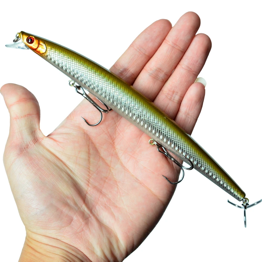 1Pcs Bass Big Wobbler Fishing Lure Minnow Mixed Model Artificial Hard Bait 18cm 24g Floating Water Sea Trolling Wobbler: black
