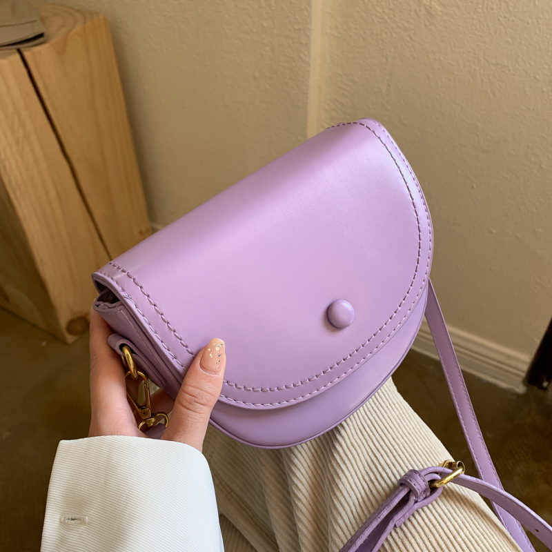 Solid Colors PU Leather Crossbody Bags For Women Small Shoulder Bag Female Handbags And Purses Sac A Main Femme: Lavender