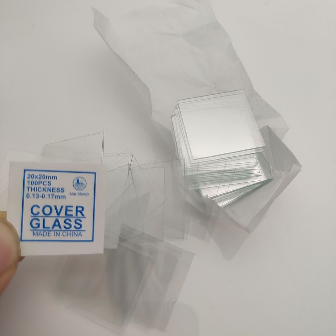 100 Pcs Transparent Square Glass Slides Coverslips Coverslides For Microscope Optical Instrument Microscope cover slip