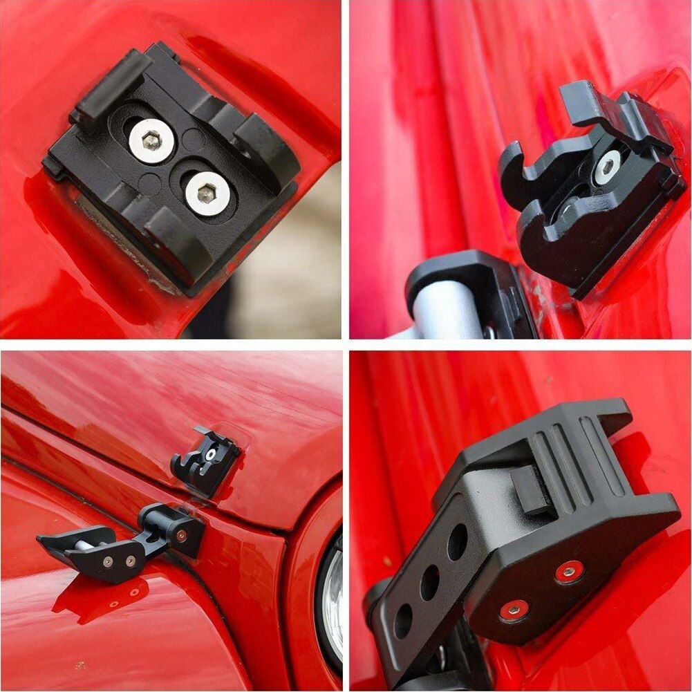 Acessórios de ferramentas substituição decorativa fácil instalar carro auto captura fivela bloqueio capa trava resistente à ferrugem para wrangler jk jl