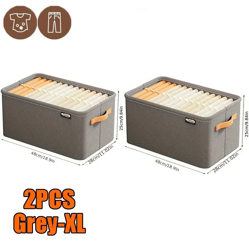 Boîte de rangement de garde-robe pour le rangement dans le placard, tiroirs de sous-vêtements, armoire de chambre à coucher, chaussettes, soutien-gorge, organisateur de pantalons: Clair