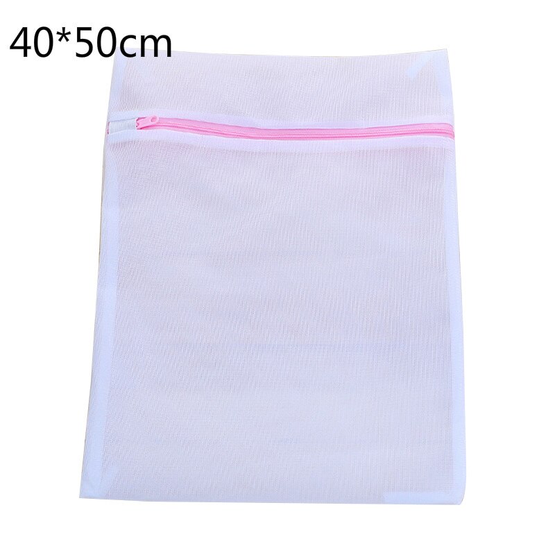 3 størrelse tøjpose til vaskemaskine tøjpose bh beskyttelse mesh net klæd vaskeposer lynlås tøjpose tøjpleje: M