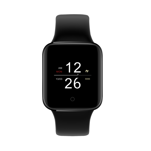 E8 slimme armband digitale horloge waterdichte sportcamera smartwatch hartslag bloeddruk gezondheid lichaamstemperatuur tracker: Zwart