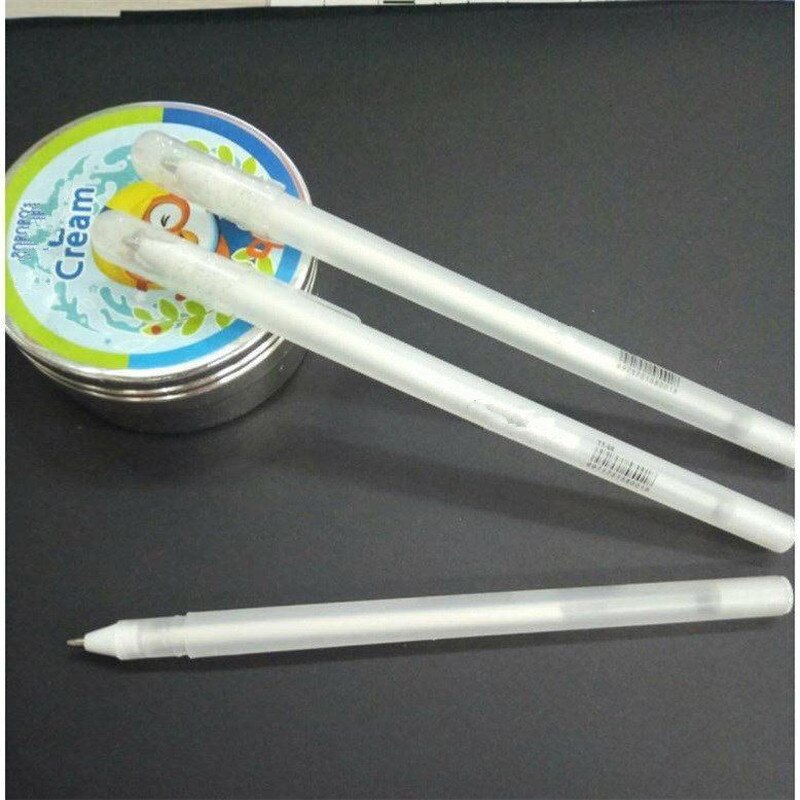 1PC 0.8MM White Highlight Pen Student Sketch Drawing Graffiti Art Markers Comic Hook Liner Pen Stationery Art Supplies