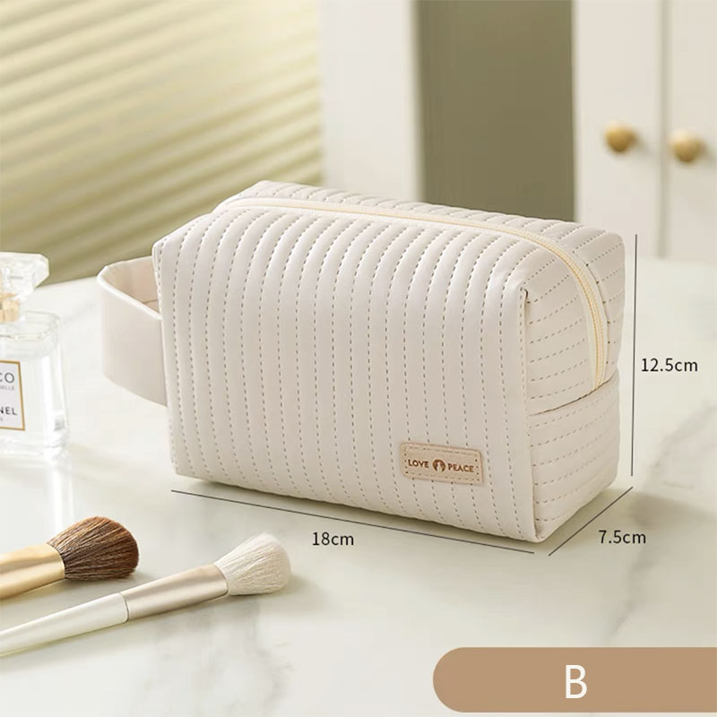 Stor makeup-pung, kosmetiktasker til kvinder, makeup-organisator, bærbar skønhedsetui, rejsetaske, toilettaske: Grøn