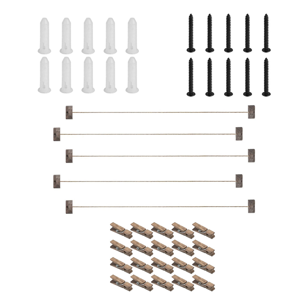 1 Set Hanging Photo Display DIY Picture Frames Collage Room Wall Decoration