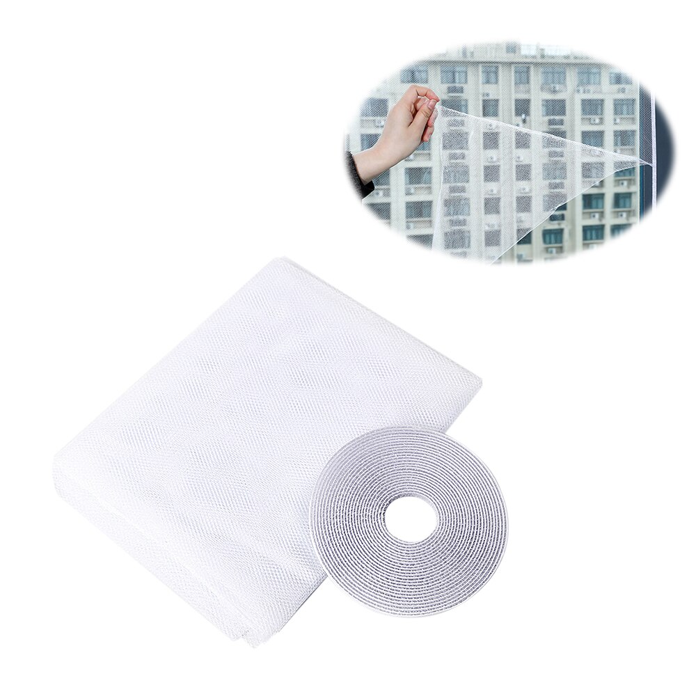 150 x 130cm zomer anti-muggen raam klamboe diy raam insectennet mesh zelfklevend onzichtbaar net met magische sticker