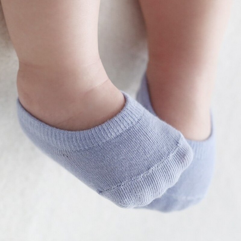 5pairs/Lot Candy Color Born Baby Sock Floor Short Anti Slip Ankle for Infant Boys Girls Solid: blue