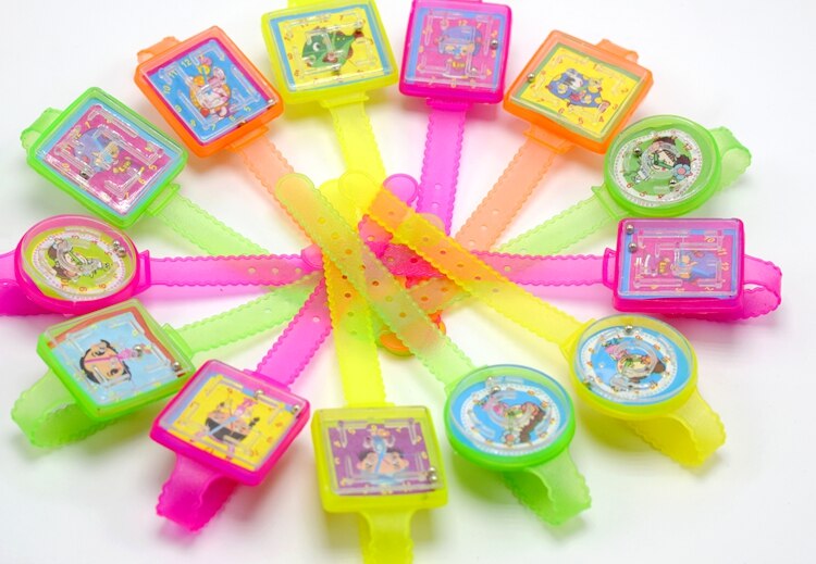 200 stks/partij Kleurrijke Bal Doolhof Spel Puzzel Labyrint Horloge Speelgoed voor Meisjes Jongens Kids