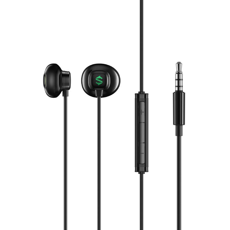 Original black shark 3.5mm gaming øretelefon halv in-ear spil headset til black shark 3 black shark 3 pro: Default Title