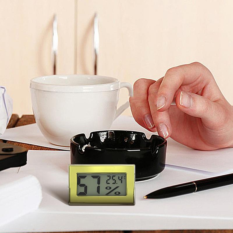 Humidor Igrometro Misuratore di umidità accurato Misuratore di temperatura digitale portatile per interni Misuratore di temperatura e umidità per scatole di vino