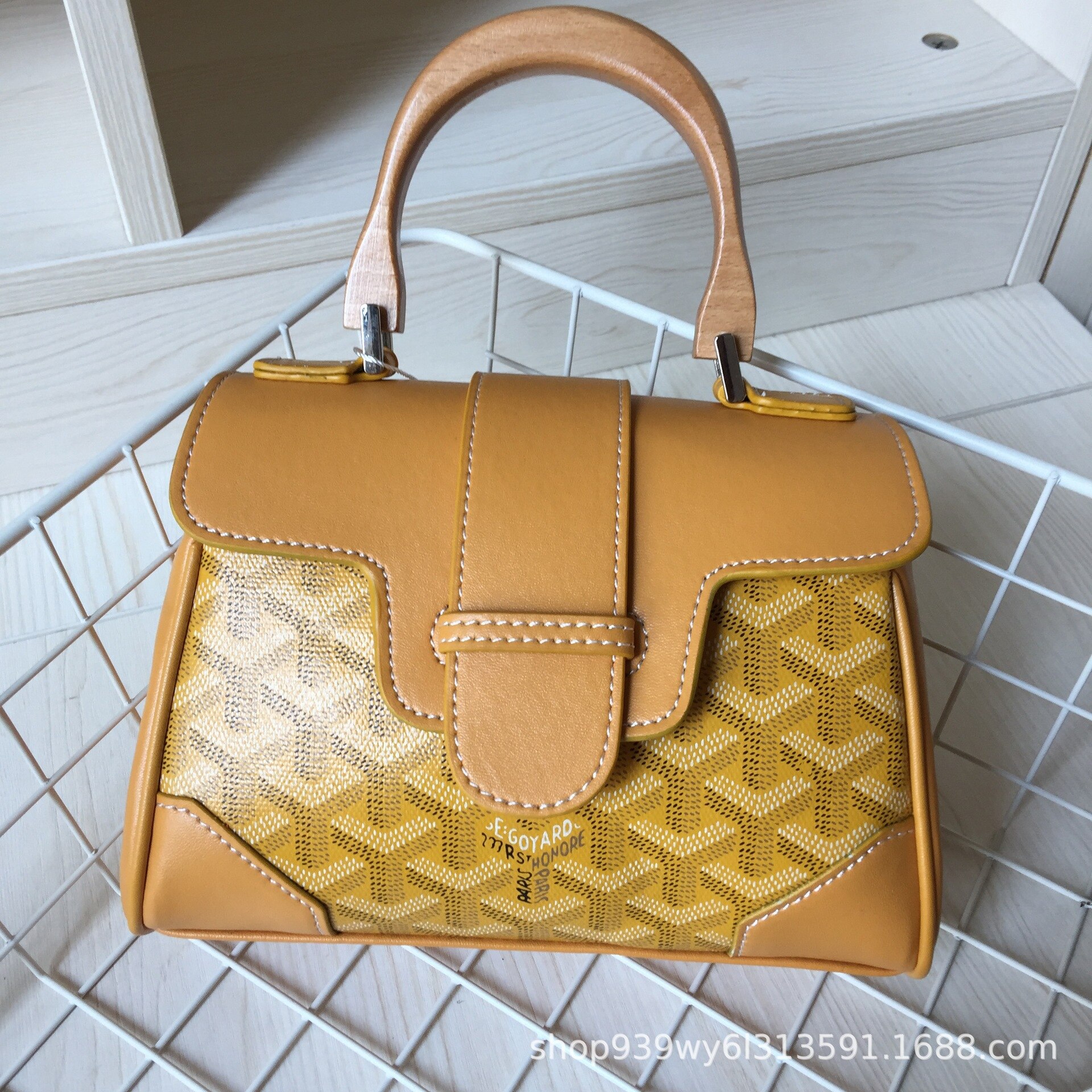 neue herbst und winter handtaschen net rot hund zahn messenger frauen tasche schulter tasche messenger tasche: yellow