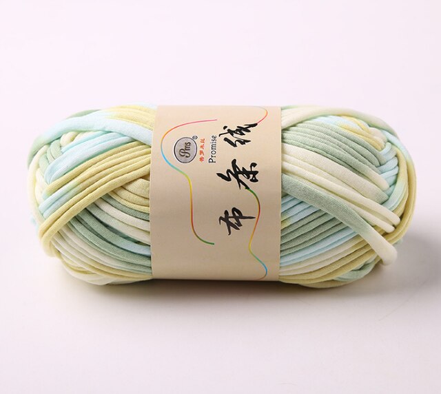 Tira de hilo de tela colorida gruesa para tejer a mano, 100g/cm de ancho de 2,8 bola, hilo de ganchillo para DIY, hilo de cesta de alfombra hecho a mano: 6