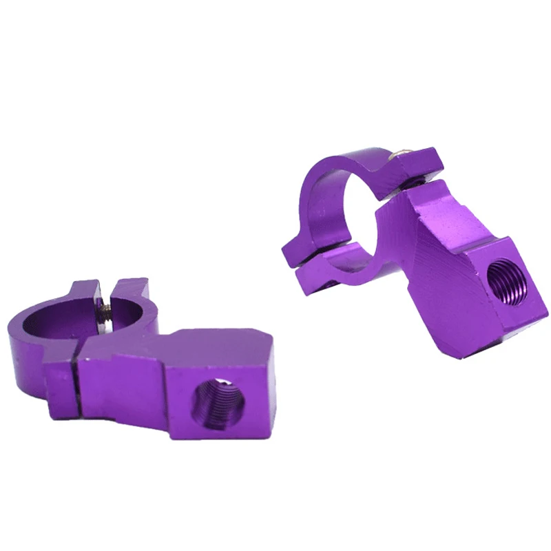 2 Stuks Motorfiets Fiets Atv Achteruitkijkspiegel Beugel Mount Adapter Houder Klem Schroef Cnc Aluminium 22Mm 7/8 "Stuur Universeel