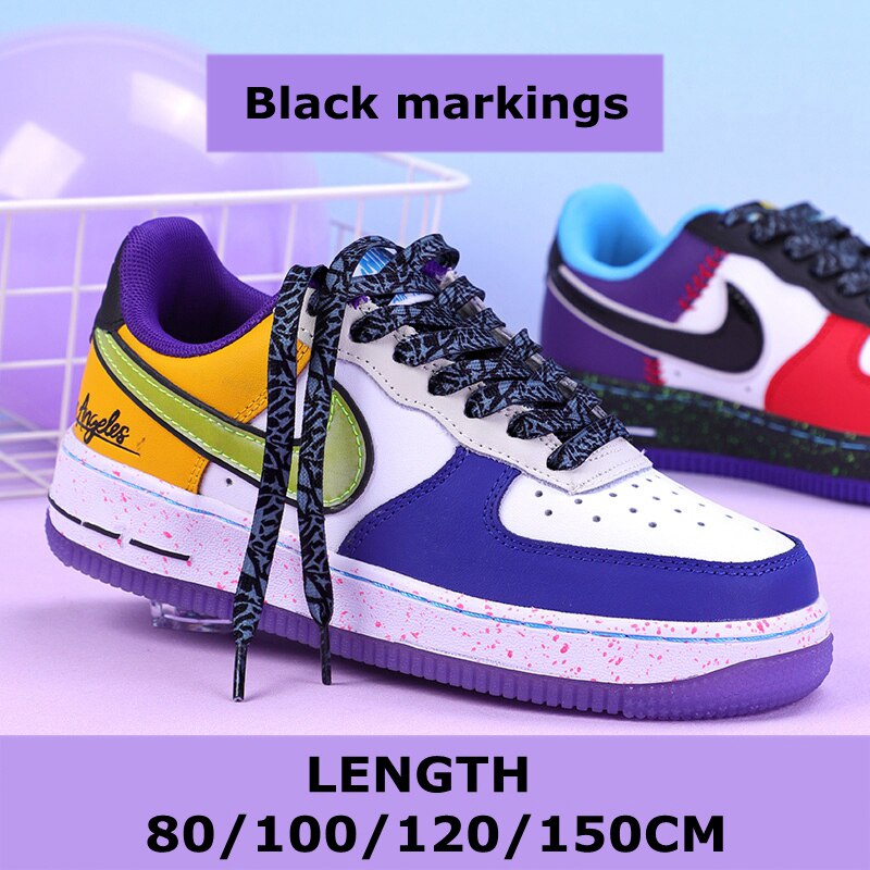 Modische flache Schnürsenkel, Regenbogen-Schnürsenkel für Sneaker, lässige Segeltuch-Schnürsenkel, Schuhzubehör, bunter Druck, Farbverlaufs-Schnürsenkel