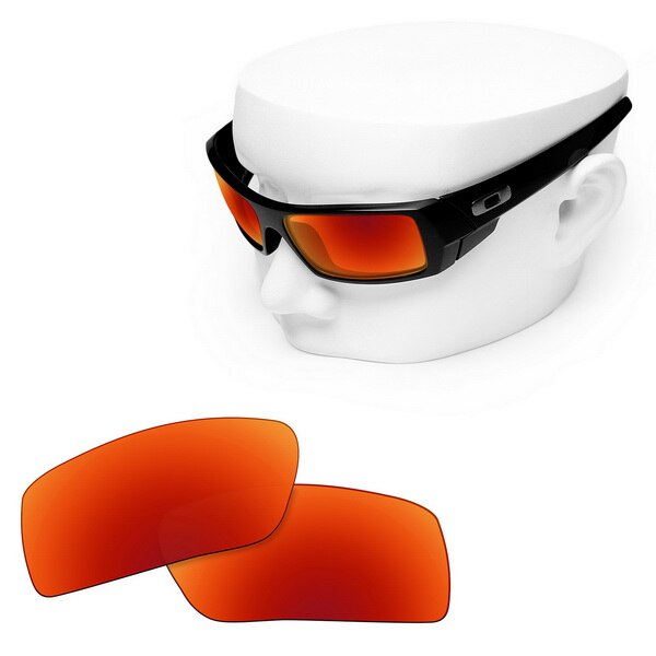 OOWLIT-lentes polarizadas de repuesto para gafas de sol pequeñas, Oakley Gascan: Fire Red Mirror