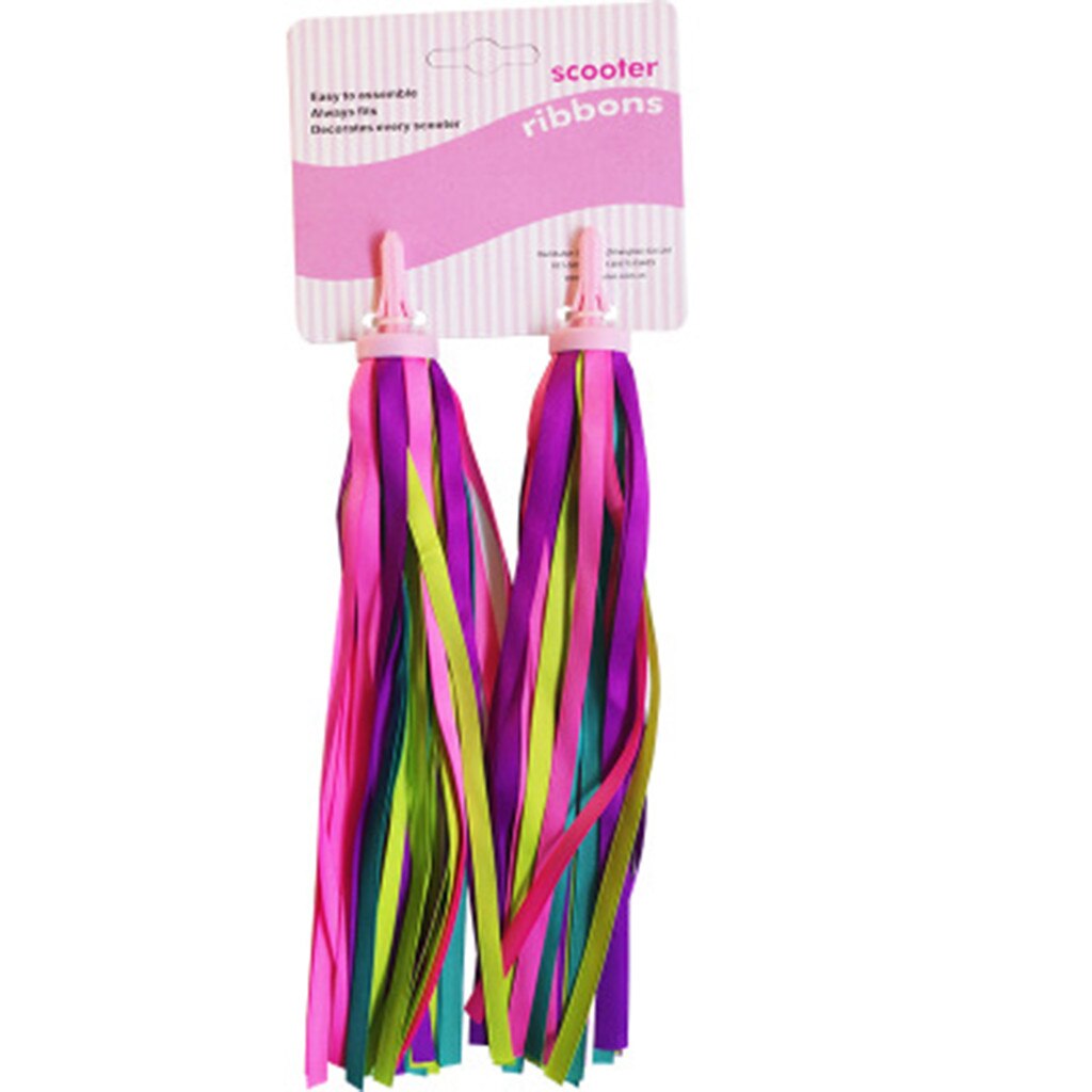 1 pairs Kid's Rainbow Handlebar Streamers Kids Colorful Streamers Bike Handlebars Streamers Tassel Ribbons Accessories#0820y30: F
