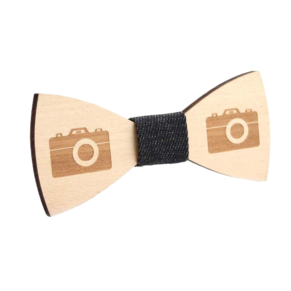 Pajarita de madera Vintage para hombre, corbatas de madera Retro talladas con agujeros, correa ajustable, pajarita de madera, Corbatas: Beige
