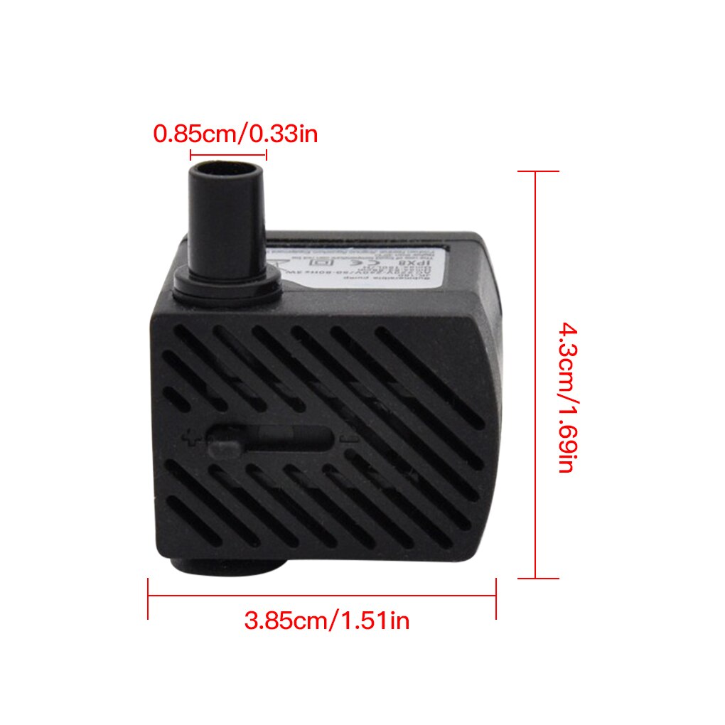 3W Waterpomp 180L/H Aquarium Fishtank Elektrische Dompelpomp Aquarium Accessoire