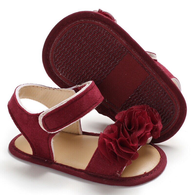 Prinses Baby Sandalen Schoenen Peuter Baby Kinderen Meisjes Leuke Bloemen Platte Schoenen Soft Sole Crib Sandalen Klompen Voor Kleine Baby