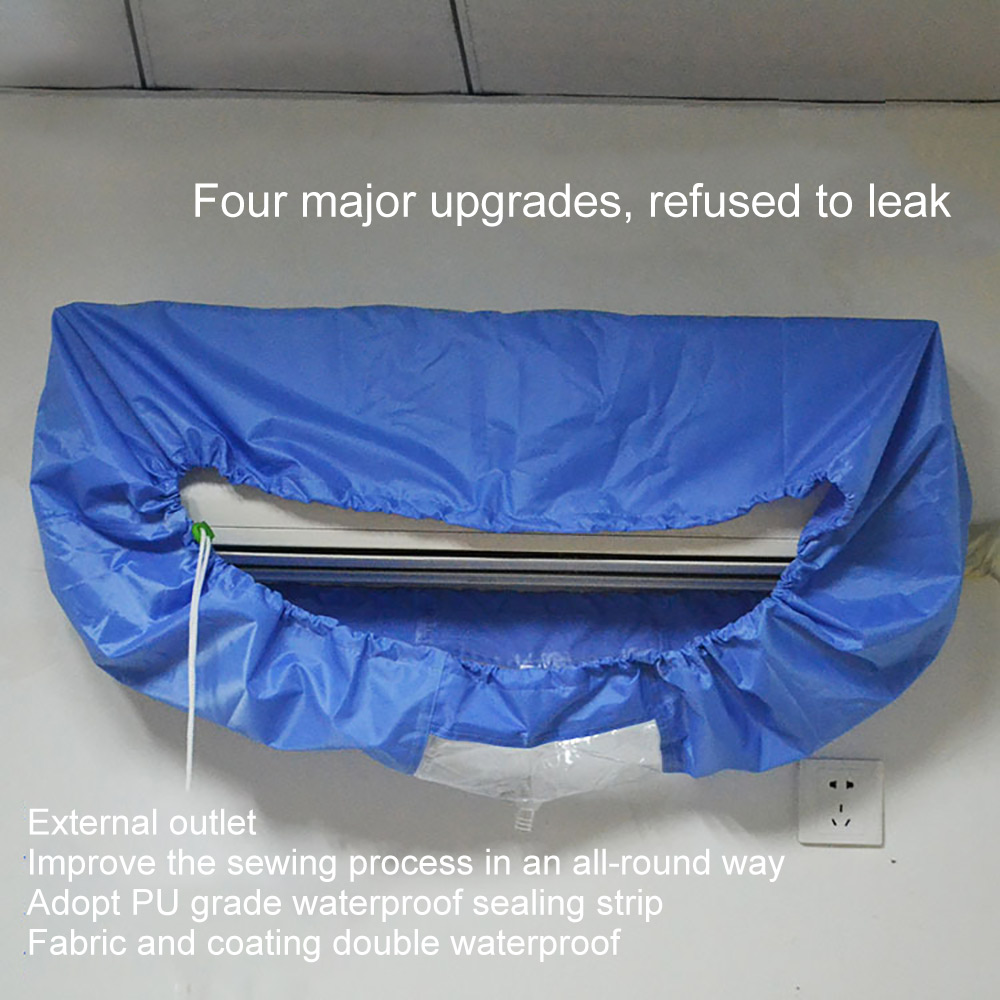 Blauwe Muur Gemonteerde Airconditioning Reinigen Zak Split Airconditioner Schoonmaken Wassen Cover Waterdicht Protector