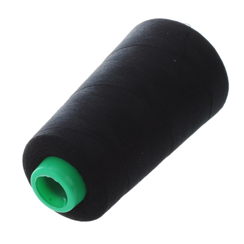 Durable 3000 Yards Overlocking Sewing Machine Industrial Polyester Thread Metre Cones Color Polyester Sewing Thread(black)