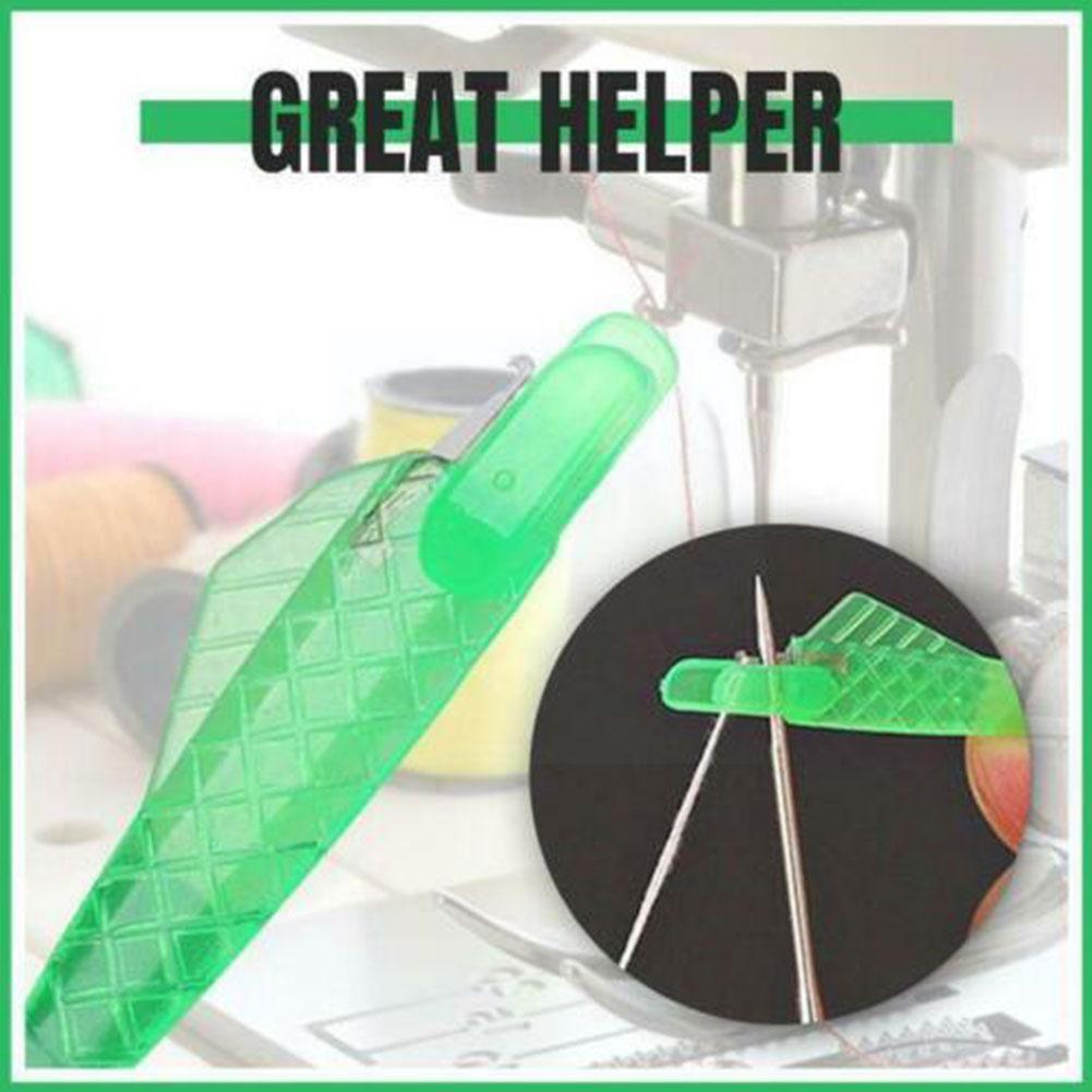DIY Sewing Machine Needle Threader with Hook Plastic Quick Tool Elderly Changer Insertion Stitch Craft Automatic Accessorie C0A1